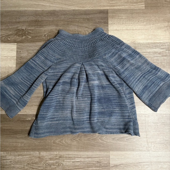 Sigrid Olsen Blue Knit Sweater cropped. Size XL - Picture 4 of 6